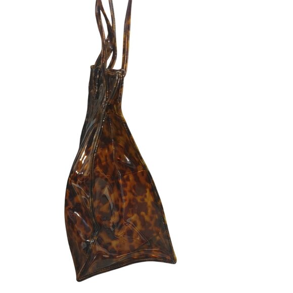 Bob Mackie Tortoise Shell Vinyl Tote Bundle Brighton Leather - Picture 6 of 13